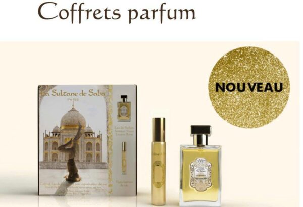 Coffret parfum vapo "Voyage sur la route du Taj Palace" musc encens rose