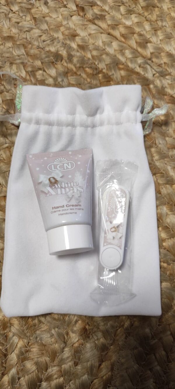 Pochette velours blanc set 1
