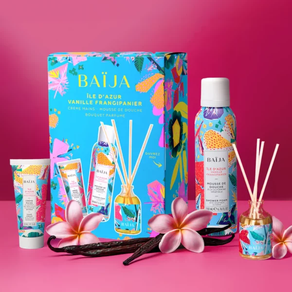Coffret Ile d'Azur corps  (crème mains + mousse de douche + bouquet parfumé)