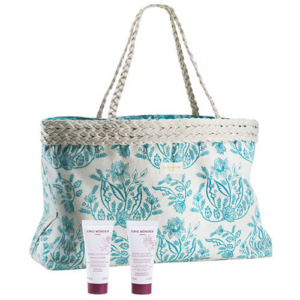 Sac Cinq mondes  + Exfoliant graines et fleurs + Masque hydratation